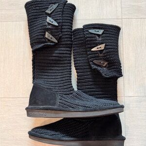 BearPaw Charcoal Knit Women's Boots